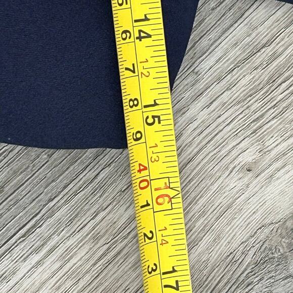 Crystal Doll Navy Ruffle Wrap Romper Spaghetti Strap Zip Back Size M Medium - Picture 11 of 12